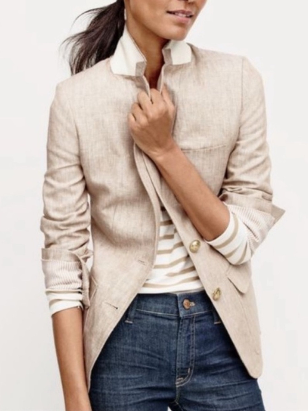 NEW J. Crew Rhodes linen blazer 2 - Picture 2 of 10